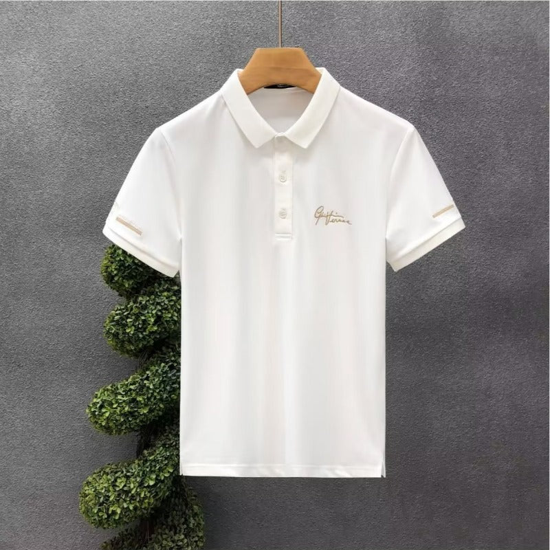 🔥🔥👔【50-105 kg】Camisa polo con solapa bordada para hombre 2025