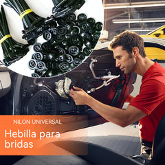 🚗🚗【100 piezas】Hebilla universal de nailon para bridas de cables. Clips para bridas de cables de coche.