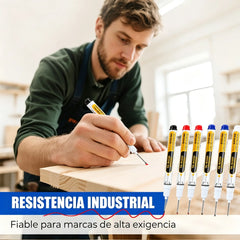 【10 unidades】🛠️ Rotulador permanente oleoso de secado rápido – Punta fina de precisión para metal, plástico, madera y más ⚡