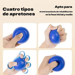 Pelota ortopédica para la recuperación de dedos y manos, con anillos de fijación, dispositivo de entrenamiento de fuerza y movilidad para personas mayores o con secuelas de un derrame cerebral.