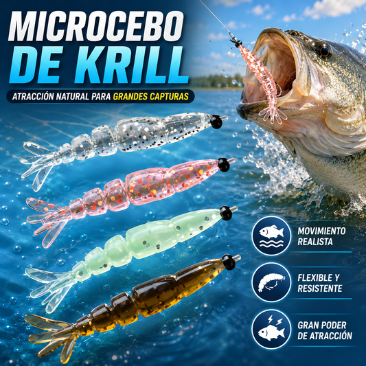 🔥100 unidades🎣🦐Cebo de gamba realista de múltiples segmentos para pesca spinning