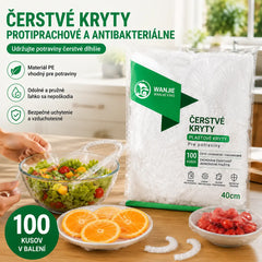 ⏳50% zľava🔥【3 balenia - 300 kusov】🎉Čím viac nakúpite, tým viac ušetríte🎁Jednorazové elastické obaly na jedlo, vhodné na misky a taniere