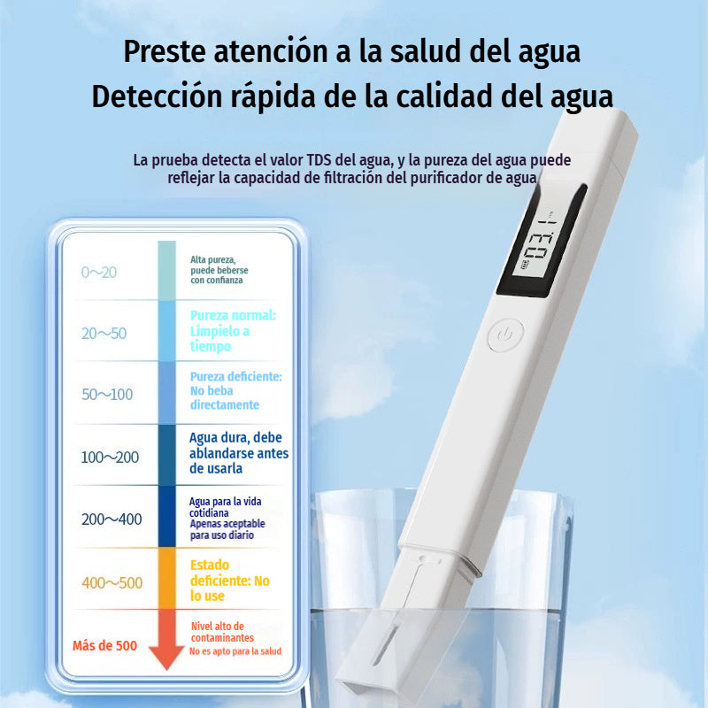 🔥Compra 1 y llévate 1 gratis🎁 Medidor de calidad del agua TDS 3 en 1: mide pH, cloro y dureza con pantalla LCD para piscinas y acuarios 🌊