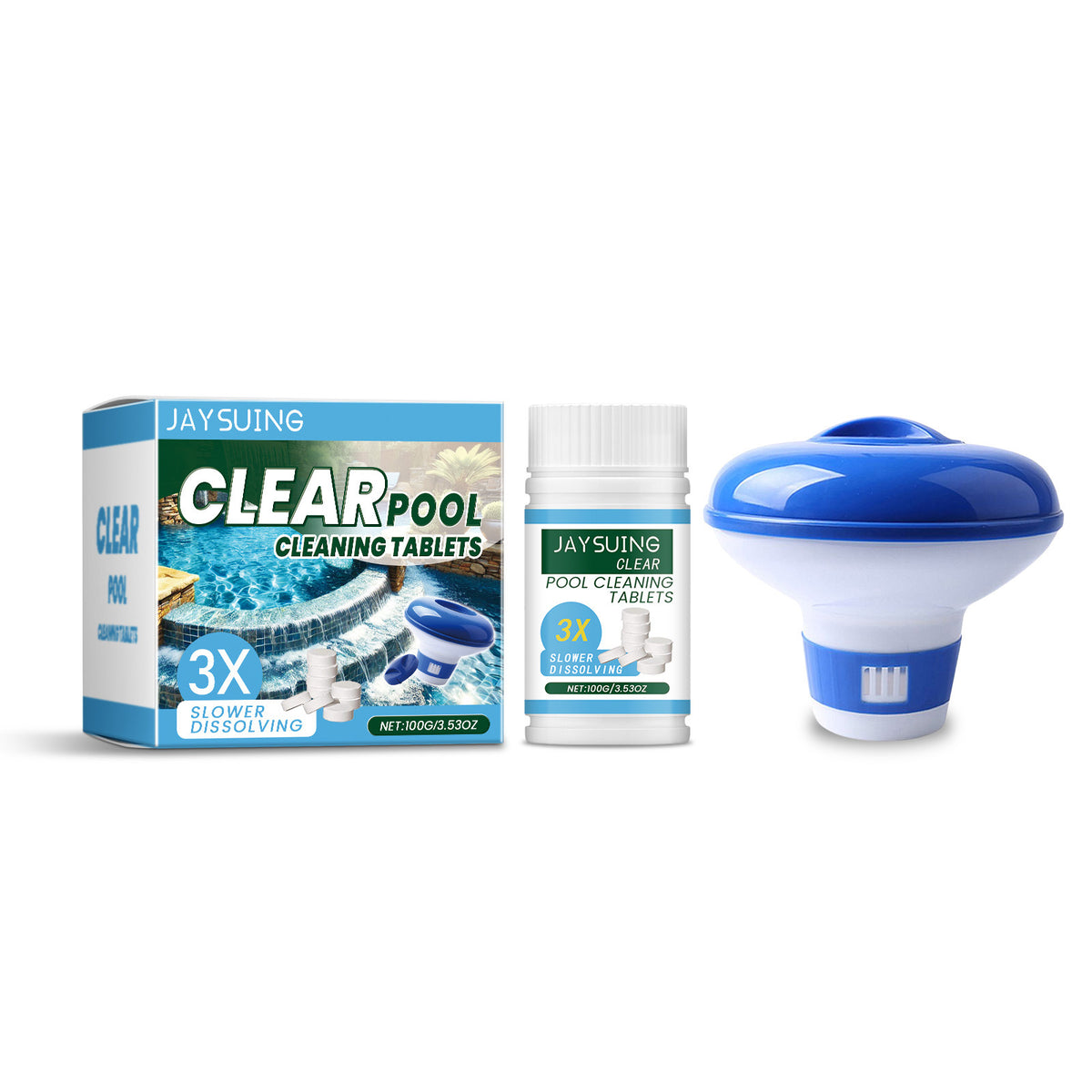 🔥【Compra 1, llévate 1 gratis】🏊‍♀️💧Pastillas limpiadoras para piscinas para un agua clara y transparente.