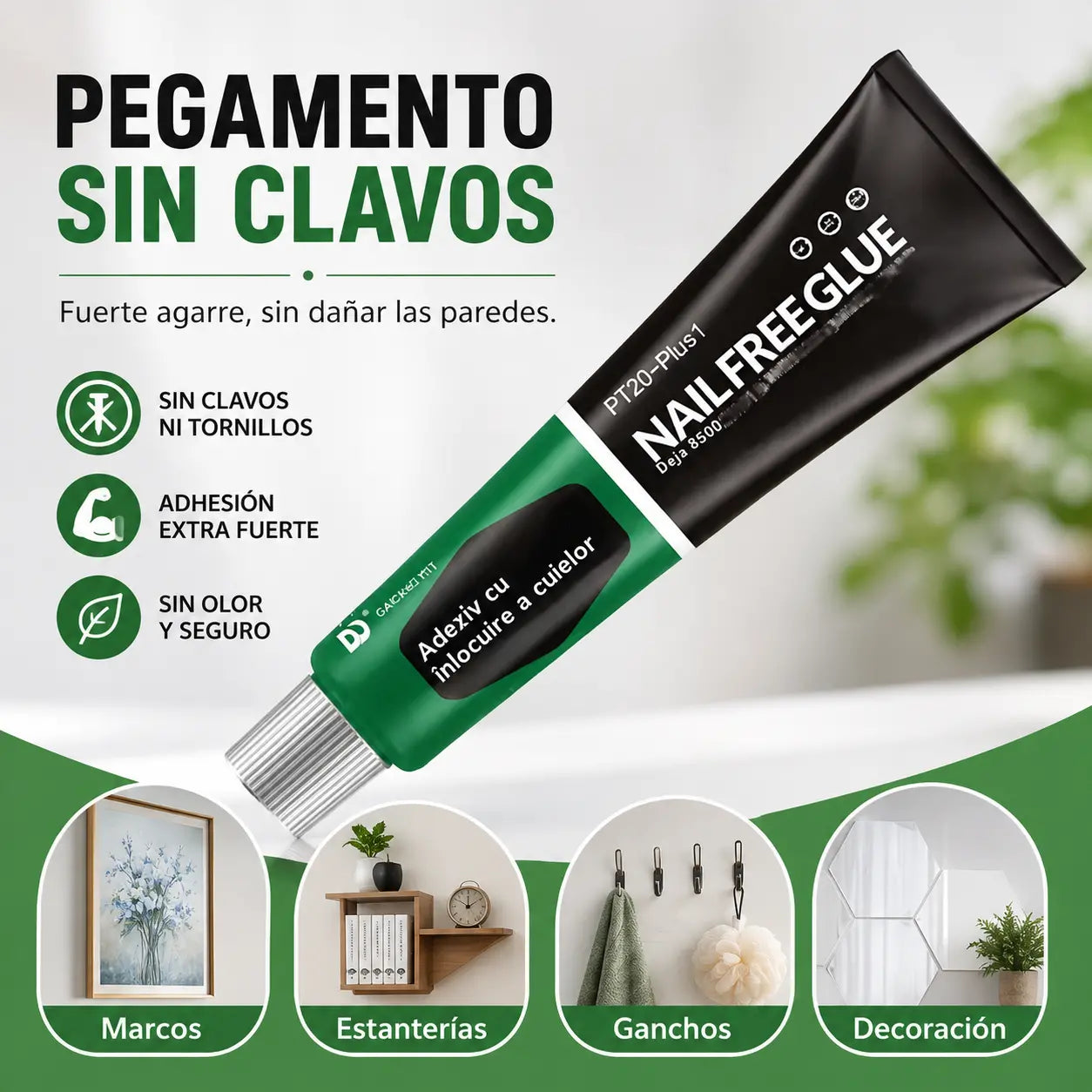 【10 piezas】Adhesivo universal impermeable sin esquinas