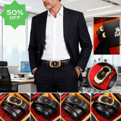 【Oferta por tiempo limitado】Nuevo cinturón de hombre de cuero genuino con hebilla automática