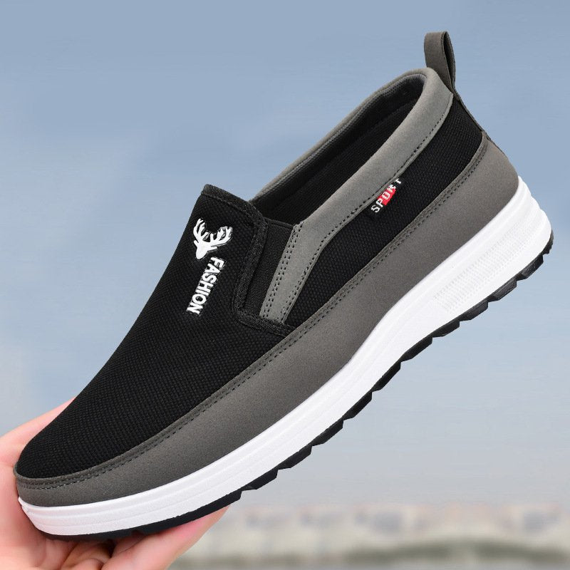 🔥Nueva llegada de primavera] Mocasines de lona antideslizantes para hombre
