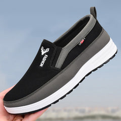 🔥Nueva llegada de primavera] Mocasines de lona antideslizantes para hombre