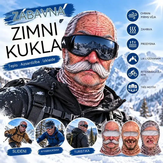🔥😎 Jautra 3D sejas maska – silta izmantošanai ziemas sporta aktivitātēs brīvā dabā