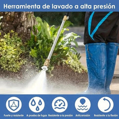 🚿🚗 Pistola de Agua de Alta Presión con 2 Boquillas Intercambiables – Potencia Profesional para una Limpieza Impecable ✨