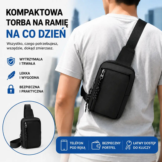 Wielokomorowa torba na ramię z tylną kieszenią zabezpieczającą przed kradzieżą: chroń swoje wartościowe przedmioty.