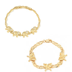 🔥Compra 1 y llévate 1 gratis (2 piezas)📿 🌀 Pulsera de estilo bohemio con colgante de elefante de la suerte: Un colgante con significado, longitud ajustable, material chapado en oro✨