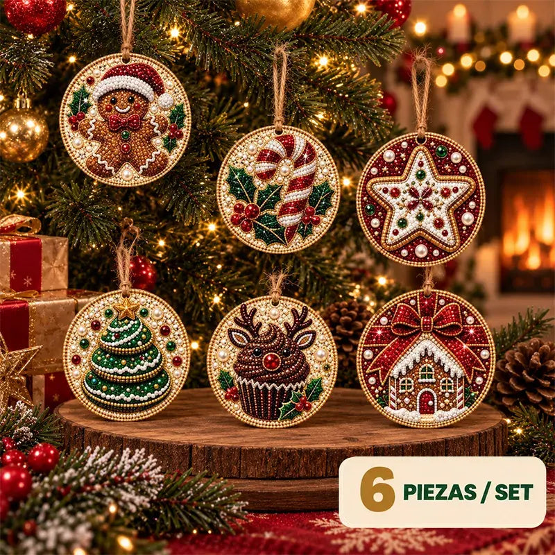 🎄✨ Kit 6 Adornos Navideños de Madera DIY – Para Pintar y Personalizar | Manualidades Navideñas en Familia 🖌️