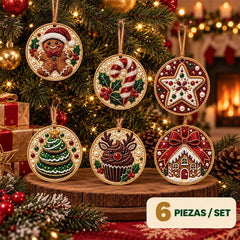 🎄✨ Kit 6 Adornos Navideños de Madera DIY – Para Pintar y Personalizar | Manualidades Navideñas en Familia 🖌️