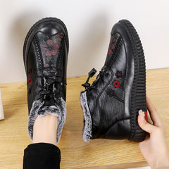 🔥🔥【35-40】Botines de cuero genuino antideslizantes italianos hechos a mano para mujer