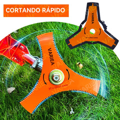 🔥【2 piezas 30 euros】🔥Cuchillas desbrozadoras 3T mejoradas, aptas para cortacéspedes de gasolina, desbrozadoras y cortadoras de césped🌿✂️⚙️