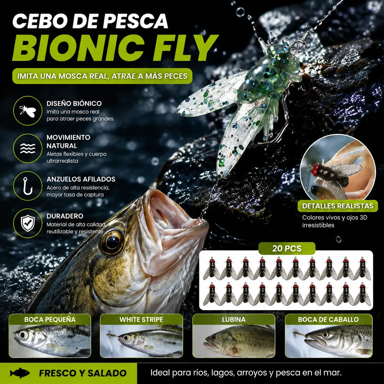 🔥【Compre 20 y obtenga 20 gratis】Cebo para moscas biónico (20/40 piezas)