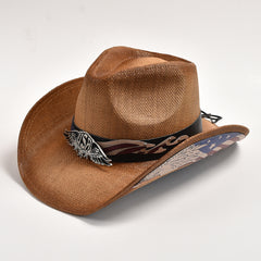 🤠🤠Nuevo sombrero de vaquero occidental para montar a caballo, sombrero cubierto para exteriores, sombrero de águila