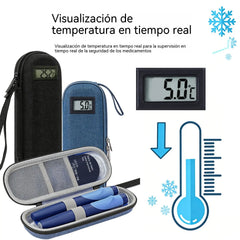❄️✈️Nevera portátil para insulina con indicador de temperatura