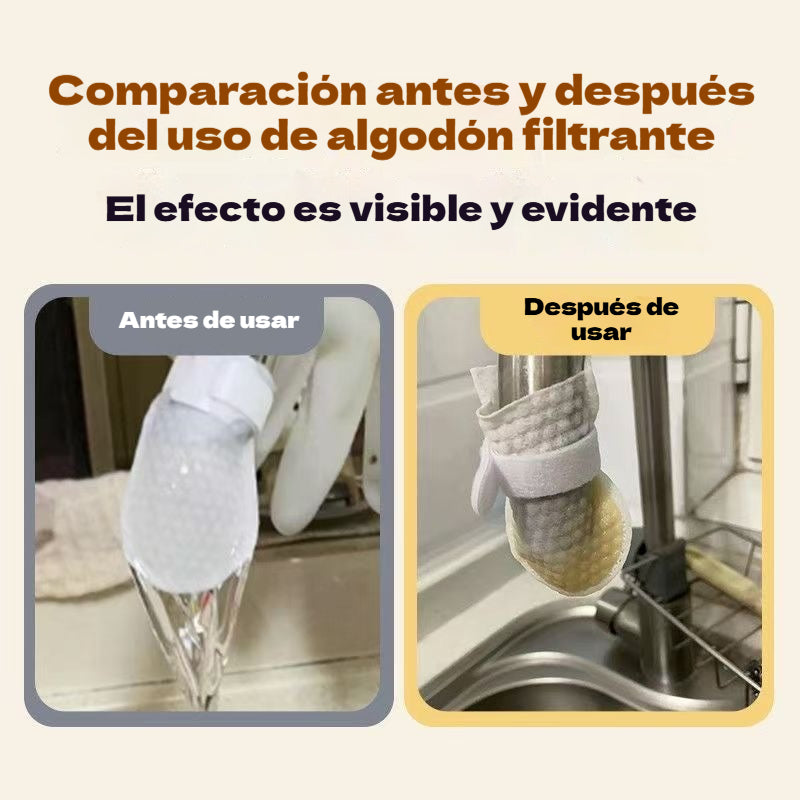 💥【200 piezas】🚰✨Las bolsas filtrantes para grifos aptas para uso alimentario evitan las salpicaduras y filtran sedimentos, óxido, incrustaciones y otras impurezas.