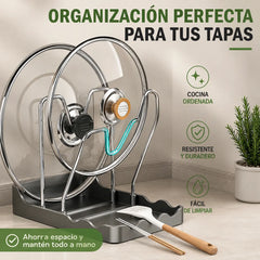 🔥 ¡50 % DE DESCUENTO! 🏠Tapa multifuncional para ollas y soporte para tablas de cortar