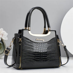 💎Oferta imperdible 2026✨ Bolso de mano vintage brillante con relieve de cocodrilo para mujer: elegante, espacioso y con un estilo impecable.
