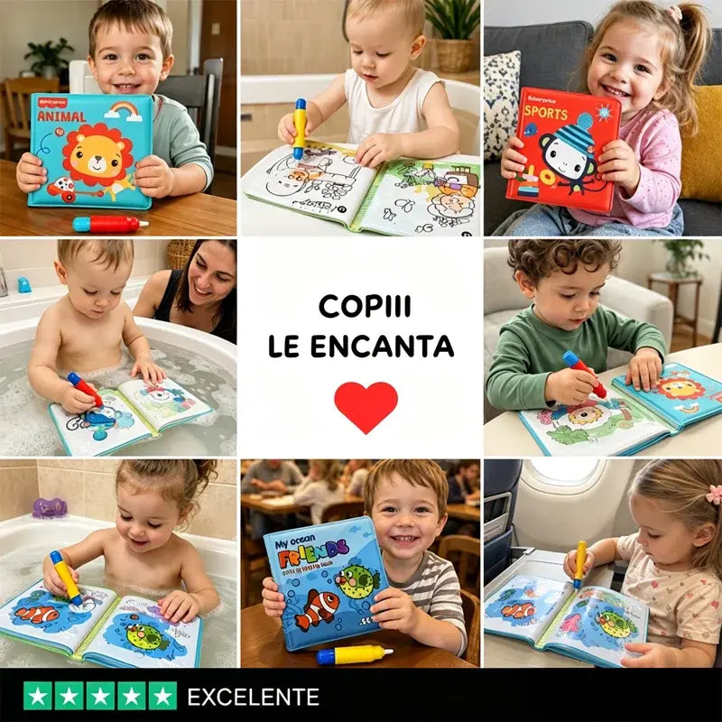 【Compra 1 y llévate 1 gratis】🧸 Libro de tela impermeable para baño que cambia de color – Juguete educativo resistente, irrompible y reutilizable 🌈