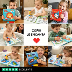 【Compra 1 y llévate 1 gratis】🧸 Libro de tela impermeable para baño que cambia de color – Juguete educativo resistente, irrompible y reutilizable 🌈