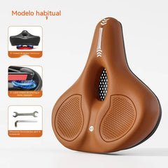 🚲Sillín de bicicleta de silicona engrosada: relleno de espuma de alta densidad 🧽, alivia el dolor 💆‍♂️, proporciona absorción de impactos 🔨, adecuado para bicicletas de montaña 🚵‍♂️ y bicicletas de carretera 🚴‍♀️