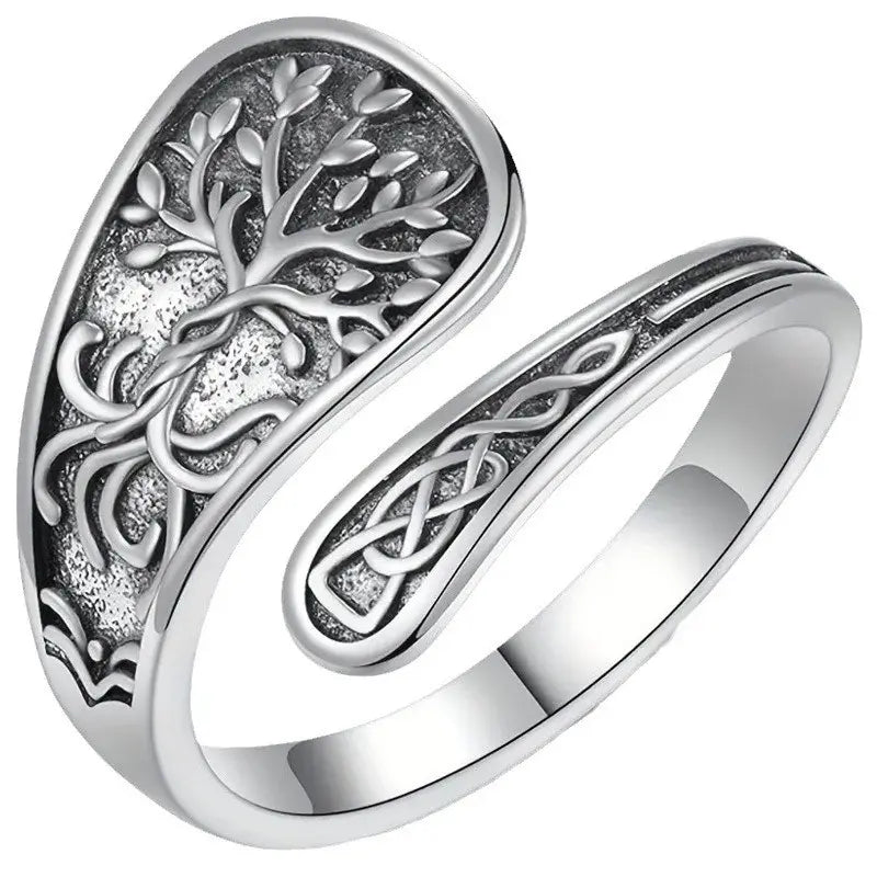 🦋 Anillo Ajustable de Mariposa y Flores Vintage ✨ Anillo Abierto Retro Bohemio, Joyería Moda para Mujer