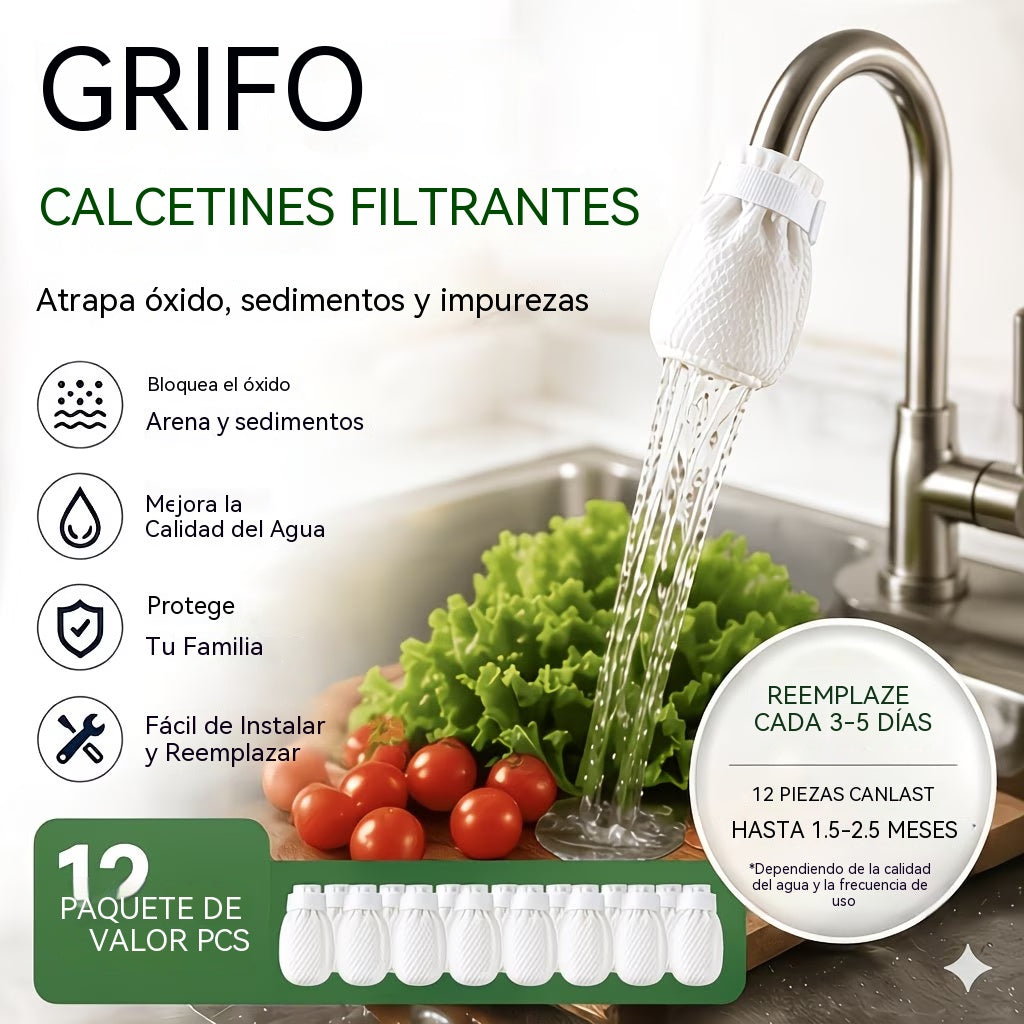 🔥【120 piezas】🚿Filtro de algodón para grifo, grueso y resistente a las salpicaduras, una maravilla para la purificación del agua.