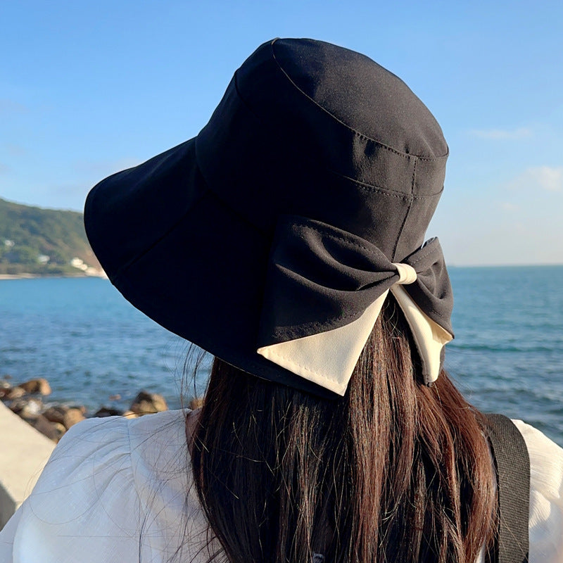 👒✨ Dámský sluneční klobouk s mašlí a širokou krempou – skládací, 360° ochrana 🎀