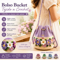 🌼 Bolso Cubo de Ganchillo Artesanal – Estilo Bohemio con Flores, Único y Atemporal 👜