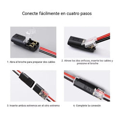 🥳 ¡50% de descuento! ⏰ 【1000 unidades en stock】 Conector de doble cable con hebilla de bloqueo, cierre de seguridad, antideslizante ⚡️