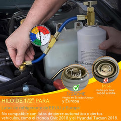 Manguera para pruebas y recarga de refrigerante R134A para sistemas de aire acondicionado automotriz / manguera de carga de flúor