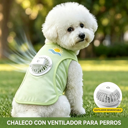 🐶🐱 【XS-3XL】Nueva ropa para perros con ventilador: chaleco ligero y transpirable con protección solar para el verano, ideal para perros pequeños y medianos.