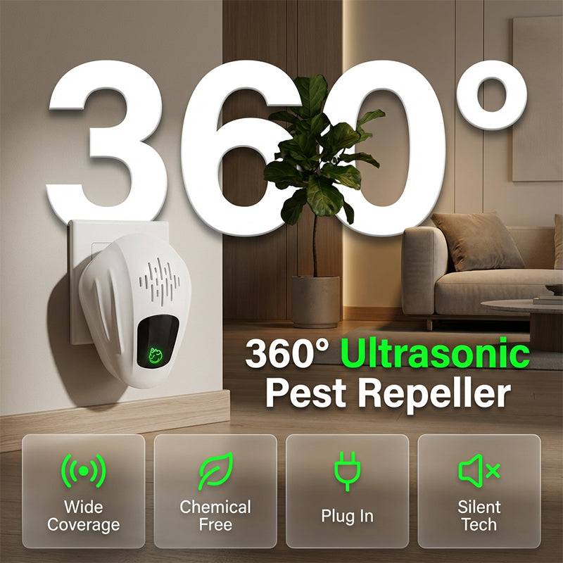 【Compra 1 y llévate 1 gratis】🐀Repelente ultrasónico de roedores de 360 grados