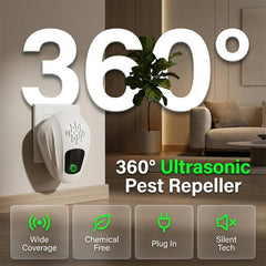 【Compra 1 y llévate 1 gratis】🐀Repelente ultrasónico de roedores de 360 grados