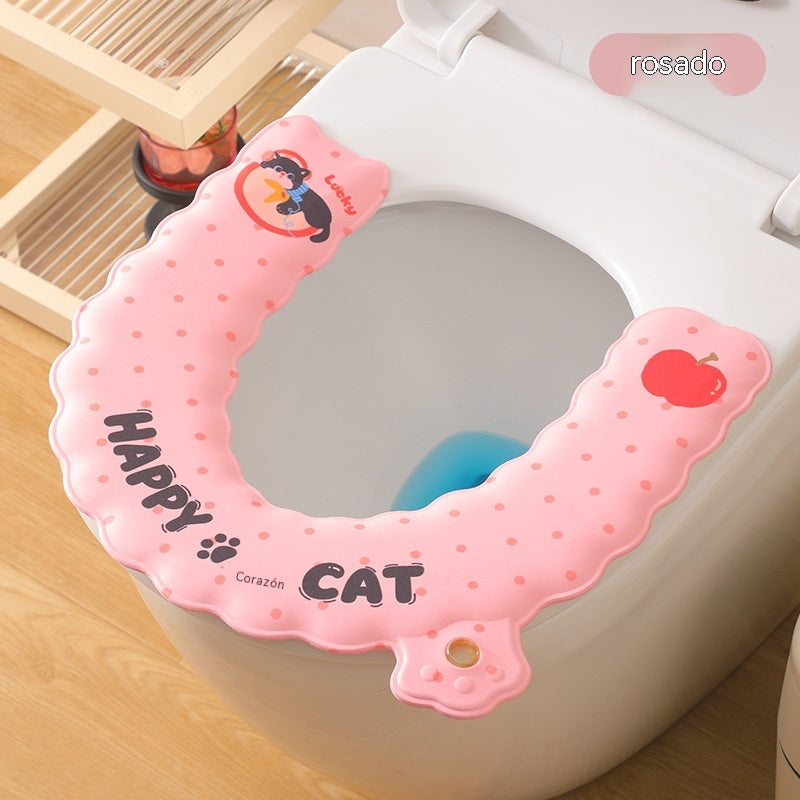 🎁 Compra 1 y llévate 1 gratis, ¡2 unidades por solo 24 €!🚽🧼 Funda de Asiento de Inodoro EVA Suave 4 Estaciones – Impermeable, Lavable y Súper Cómoda