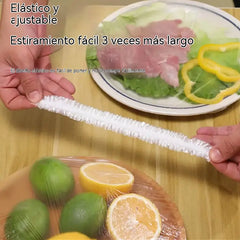 【200 piezas】Film transparente desechable, ideal para recipientes y alimentos. Se ajusta perfectamente, ofrece un buen sellado y es fácil de usar.