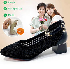 ✨✨【35-40】Sandalias de tacón alto con diamantes de imitación para mujer