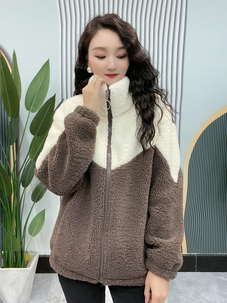 🔥【Compra uno y llévate otro gratis】🐏【M-4XL】Chaqueta de lana de invierno, chaqueta de algodón, chaqueta de algodón de lana de cordero gruesa, chaqueta cálida