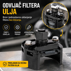 🔥【60-80mm】🚗Ključ za uklanjanje automobilskog filtera u obliku slova U s podesivim mehanizmom