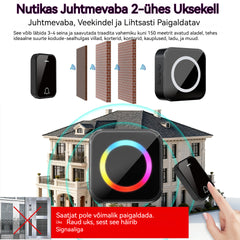 🔔🏠 Nutikas Juhtmevaba 2-ühes Uksekell – Juhtmevaba, Veekindel ja Lihtsasti Paigaldatav