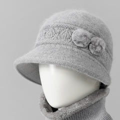 🧶Sombrero + bufanda🧶 Compañero cálido en invierno: gorro de lana de punto cálido