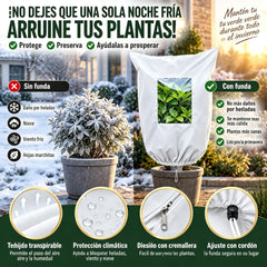 ⏳【Juego de 3 piezas】🌱 Imprescindible para el jardín en invierno | Funda protectora contra heladas: cubierta transpirable y reutilizable para arbustos, macetas y árboles jóvenes.