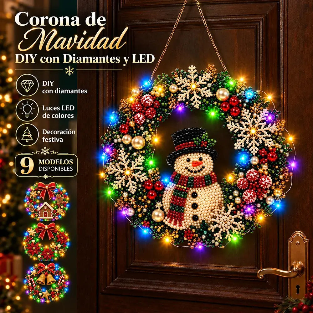 🎄✨ Kit DIY de Atrapaluz Navideño con Perlas y Diamantes | Adorno Colgante con Luces LED | Manualidades Creativas para Navidad 💎