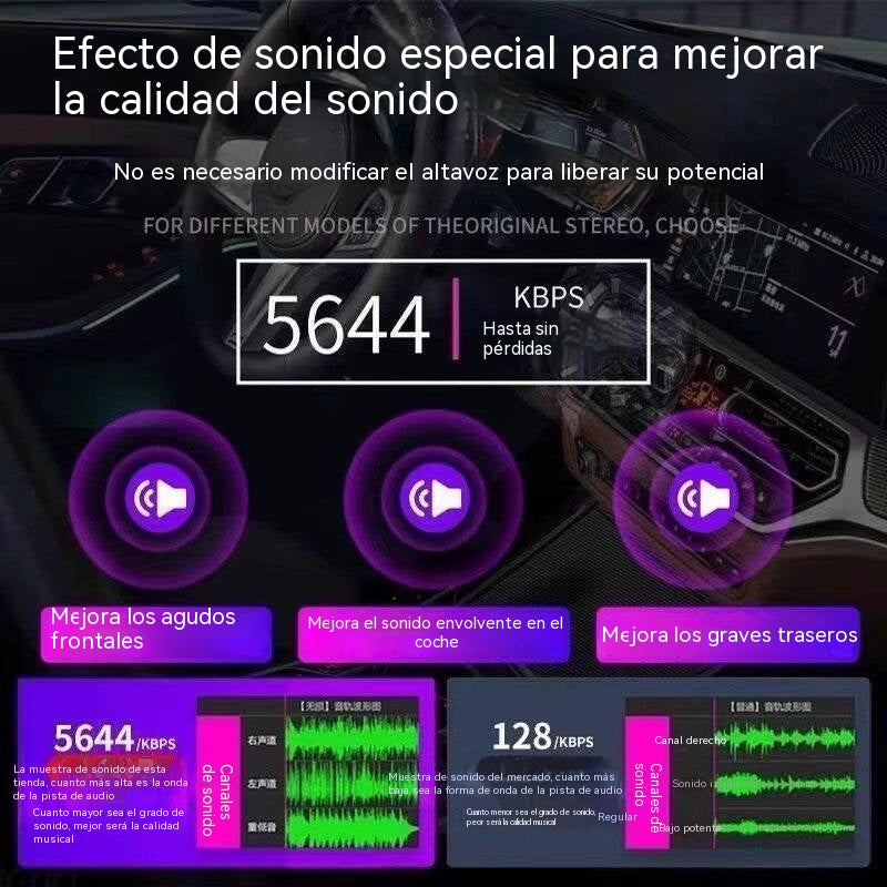 🚗🎵🎵 [Memoria USB de música] Contiene las 8000 canciones más recientes y populares, 600 videos musicales y efectos de audio 6D.