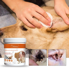 🐶🐱【60pcs】Toallitas para oídos y ojos de mascotas: Limpieza suave, prevención de malos olores y eliminación de ácaros y cerumen.
