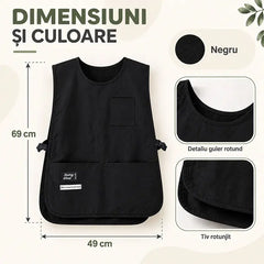 👩‍🍳✨ Mandil Chaleco Impermeable y Antimanchas – Ideal para Cocinar, Manualidades y Jardinería, con Ajuste Cómodo 🛡️